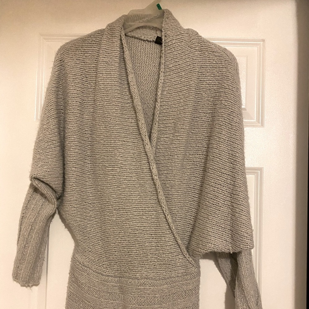 A v-neck sweater